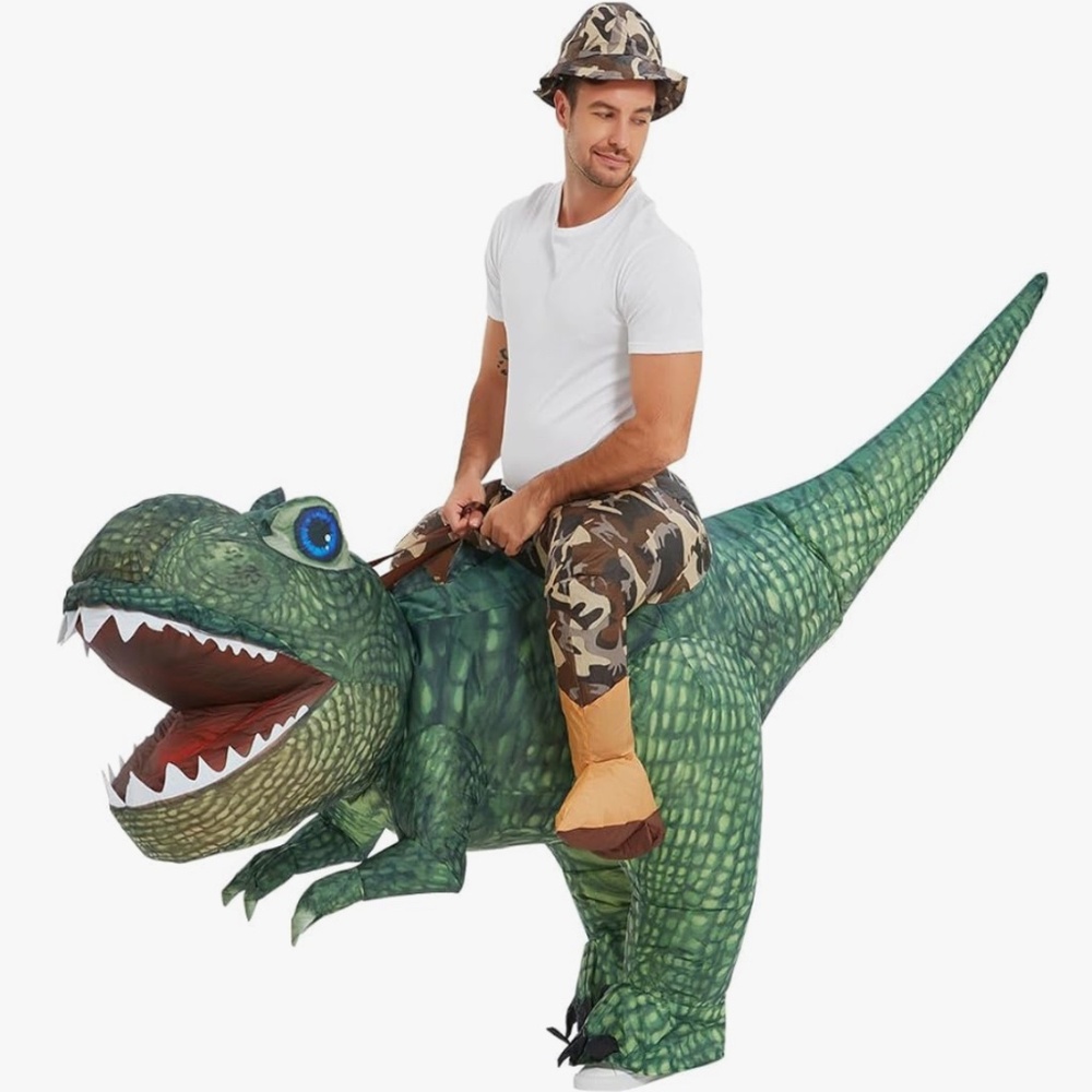 Adult Riding Dinosaur Halloween inflatable costume